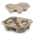 Porte-gobelets 4 places en fibre moulee recyclee
