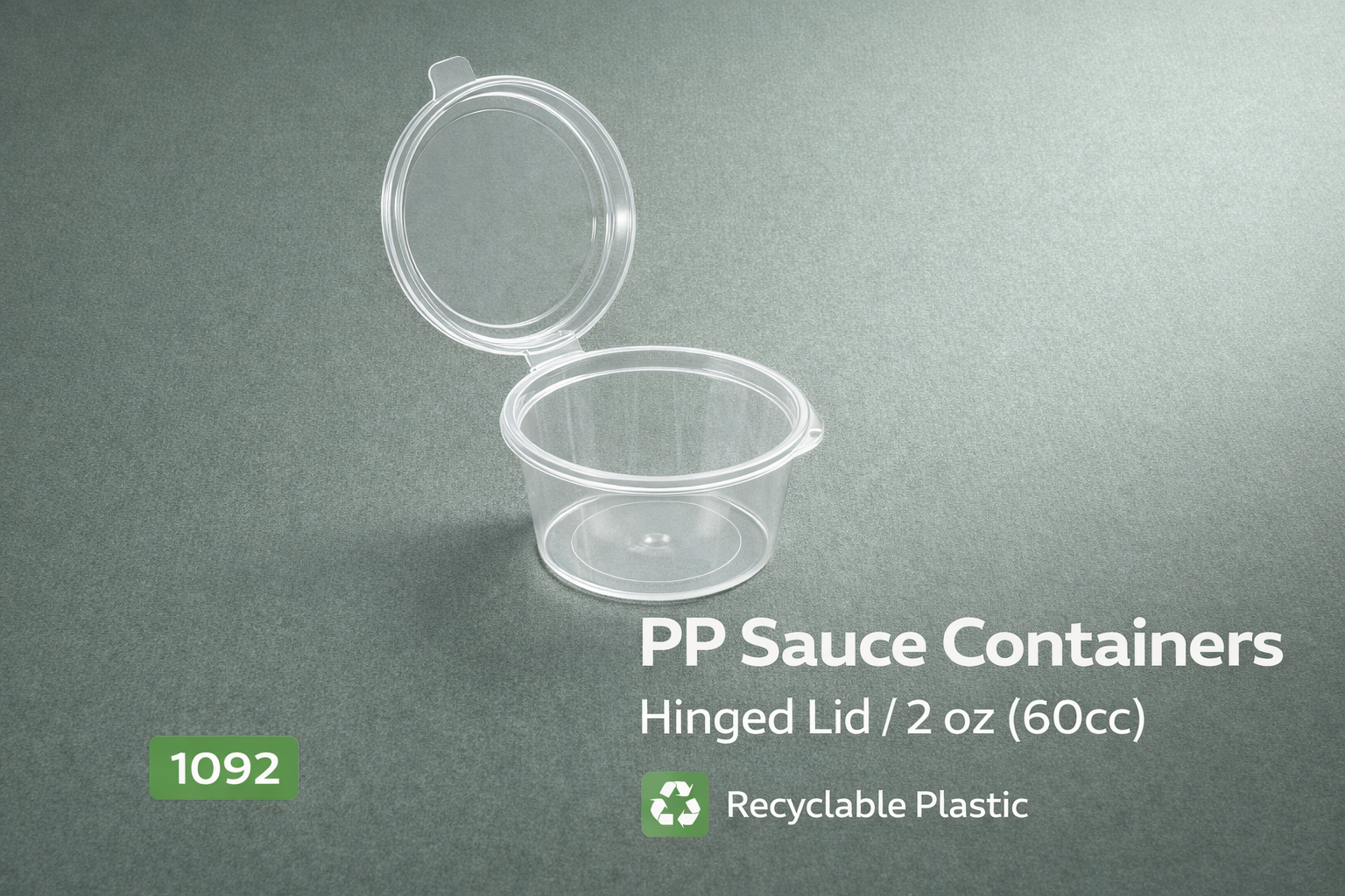 Pot sauce PP 60 ml avec couvercle