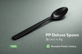 Cuillère PP noire 18 cm reutilisable