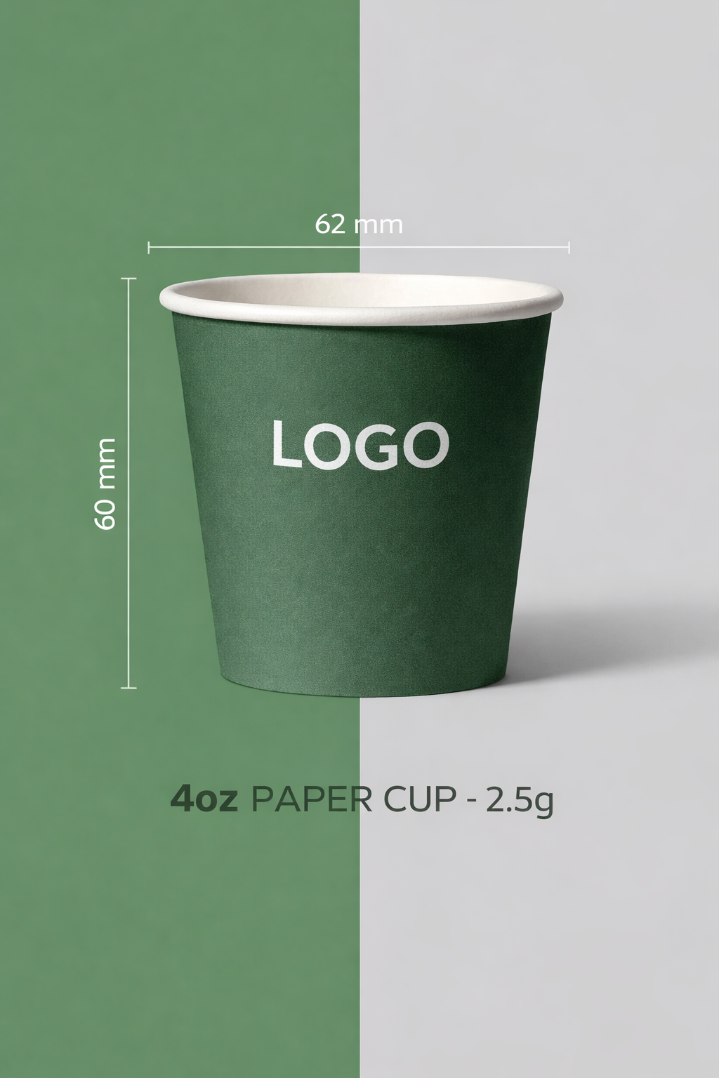 Gobelet en carton 4oz 120ml, impression personnalisee, ideal pour boissons chaudes a emporter