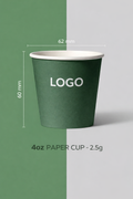 Gobelet en carton 4 oz (environ 120 ml), qualite renforcee, impression personnalisee