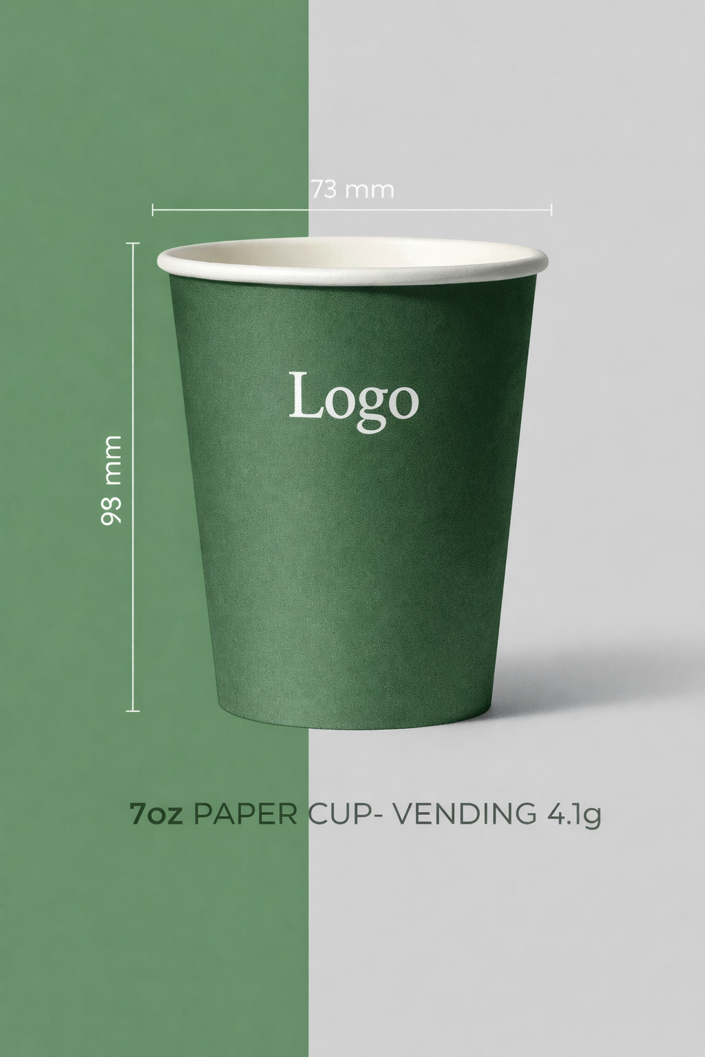 Gobelet en carton 7oz ~200ml, impression personnalisee, ideal pour boissons chaudes a emporter