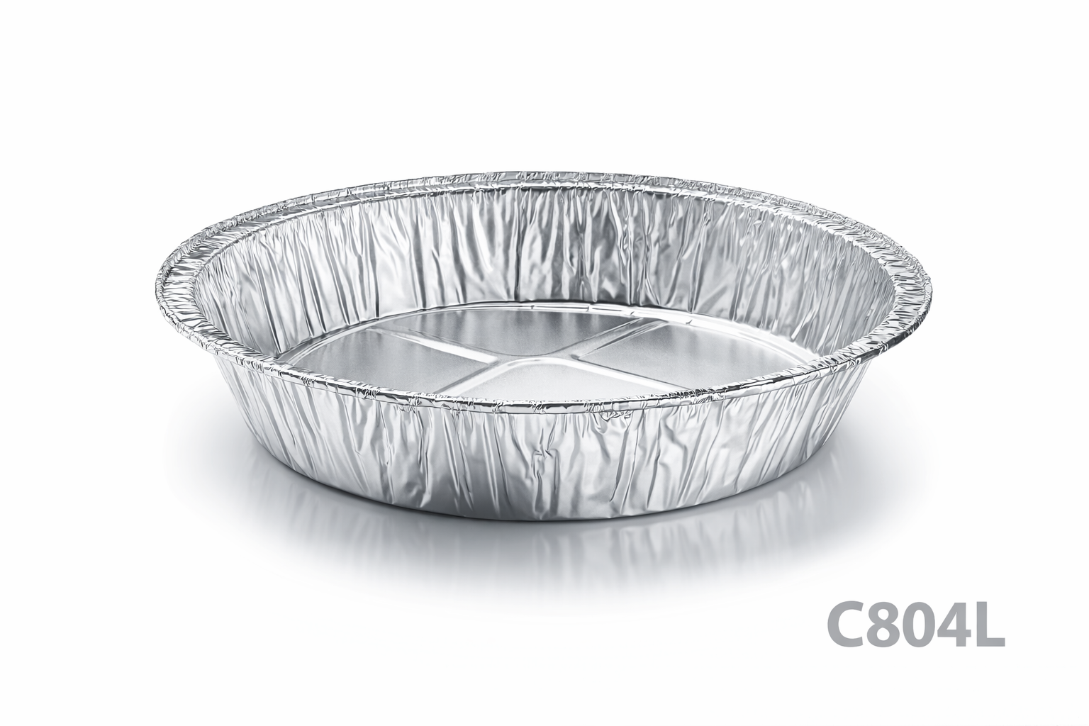 Barquette ronde en aluminium 693 ml, ideale pour desserts, quiches, tartes et preparations chaudes ou froides.