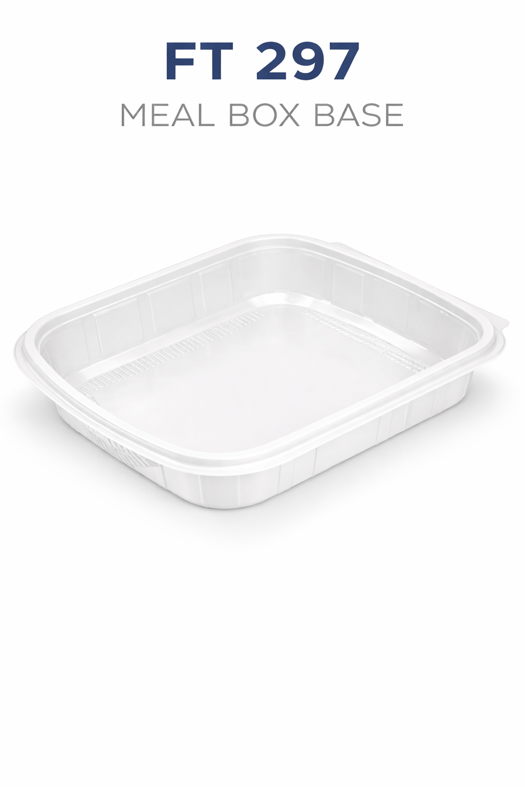 Couvercle en PP pour boite repas a compartiment unique FT 296, pratique pour transport securise.