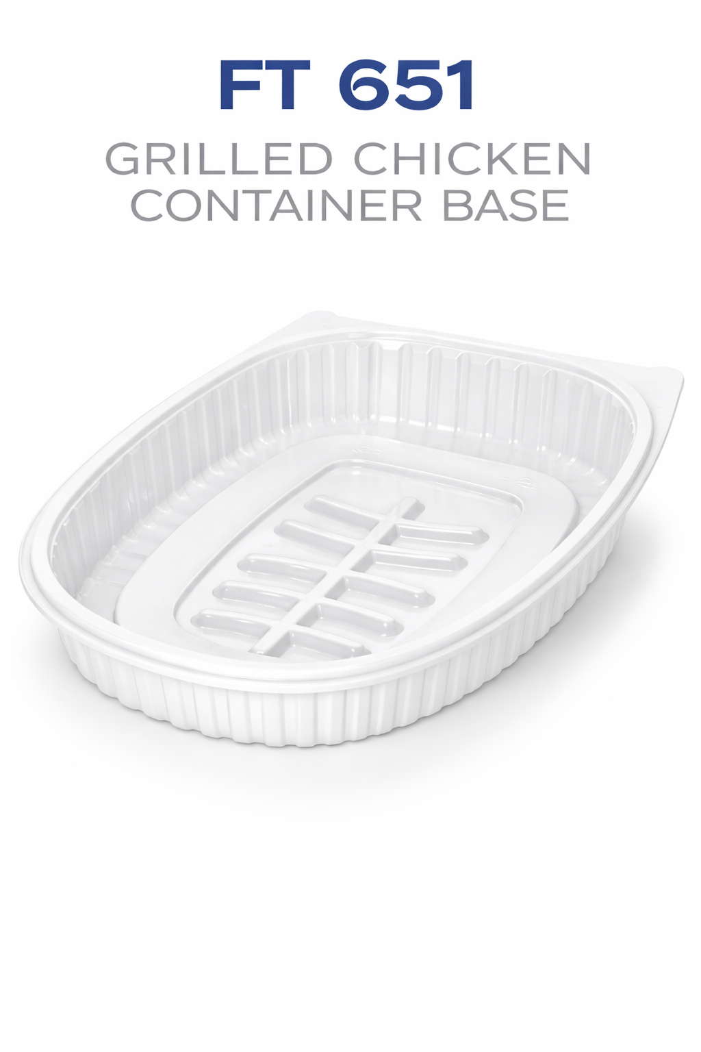 Couvercle en PP pour boite poulet grille FT 650, fermeture fiable pour une bonne presentation.