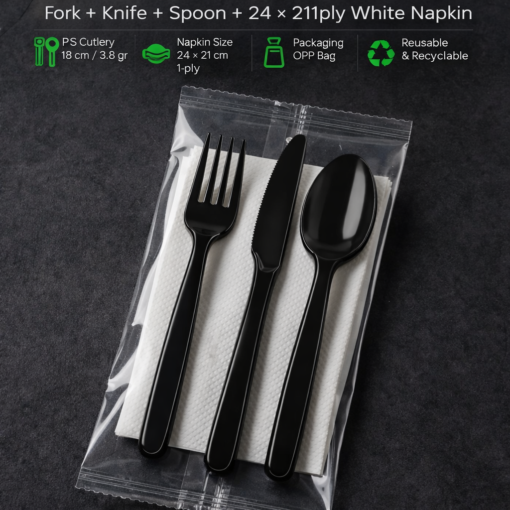 Kit couverts PS avec serviette