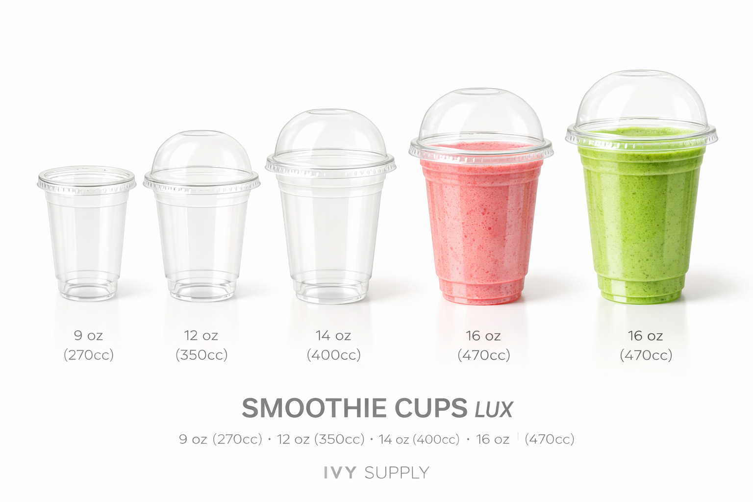 Gobelet transparent pour boisson fraiche (Version Luxe epaisse, 350 ml / 12oz)