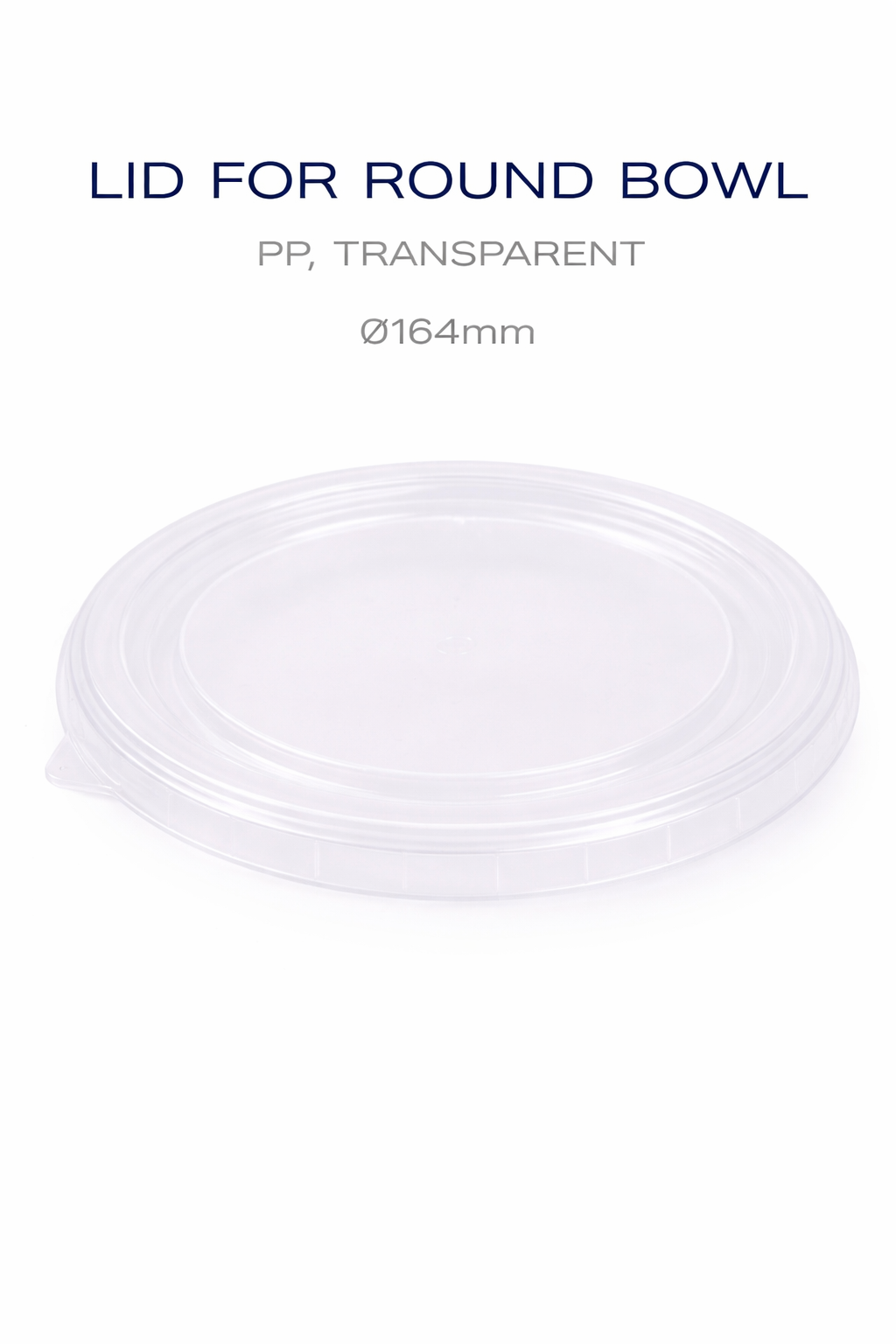 Couvercle transparent avec aeration pour bol chaud de 164mm