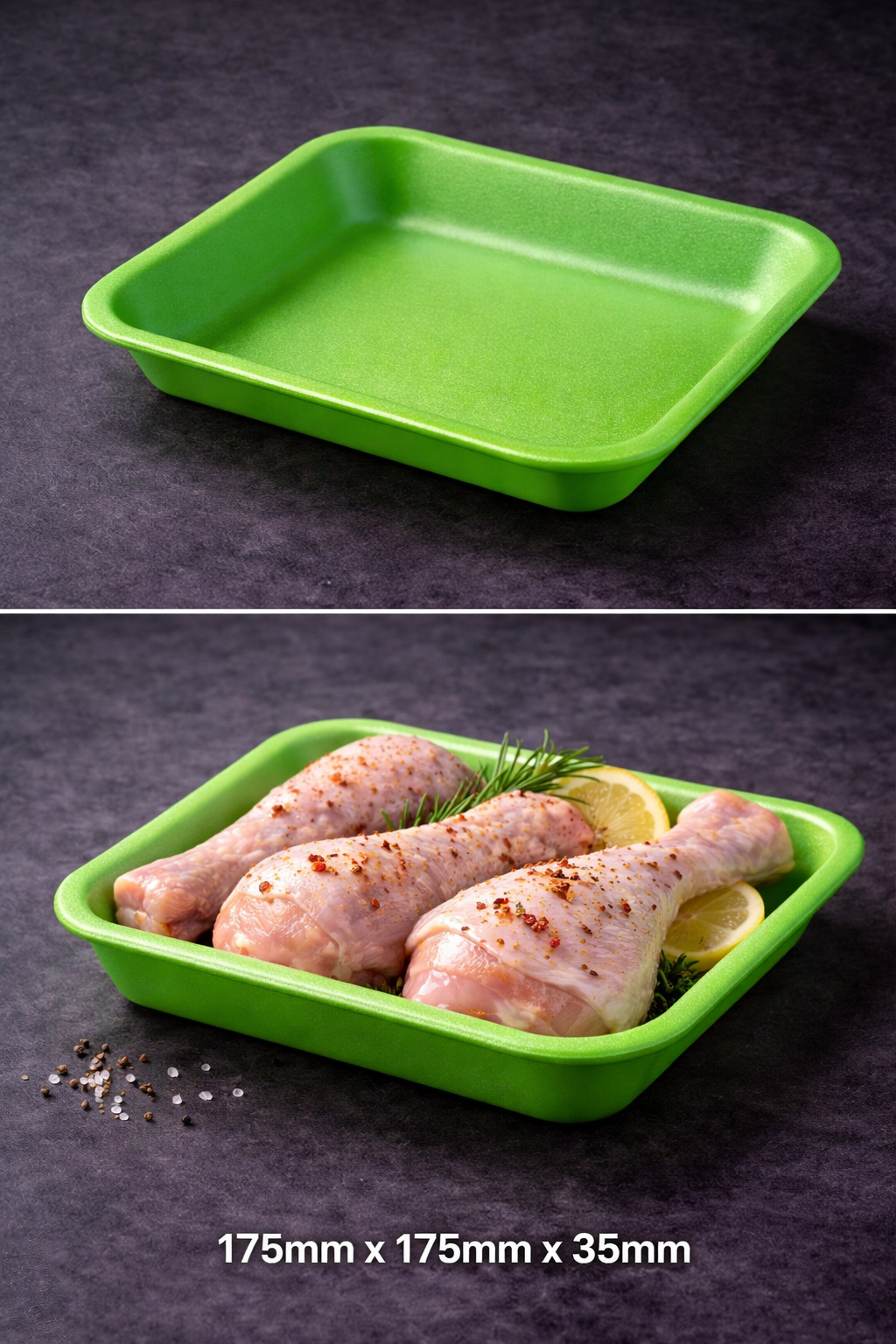 Barquette absorbante vert