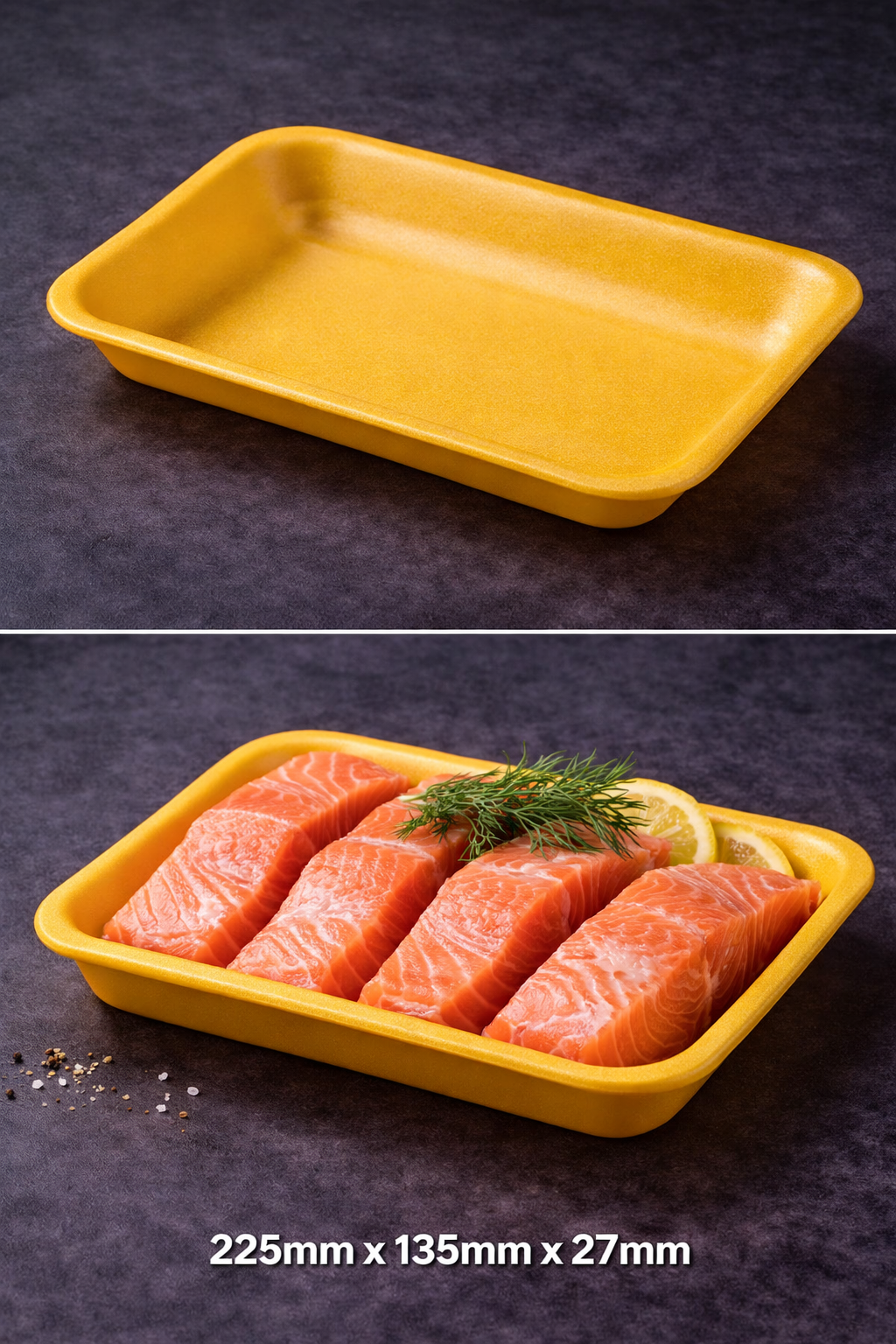 Barquette standard jaune fonce