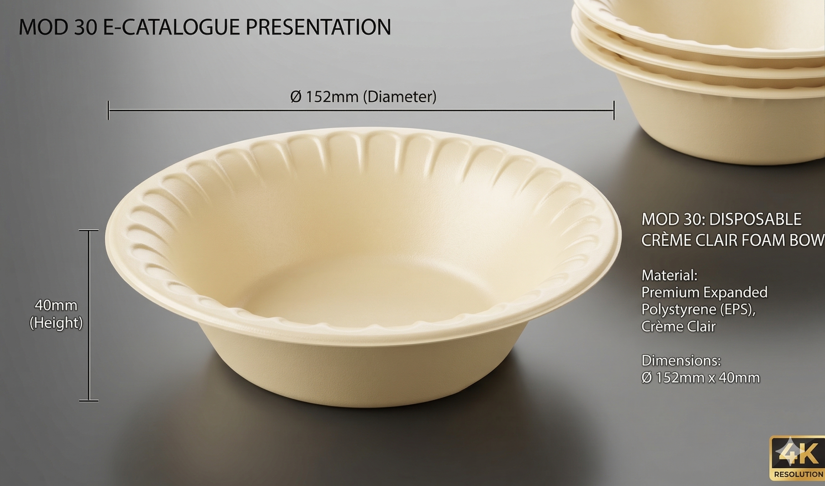 Assiette / plateau rond creme clair