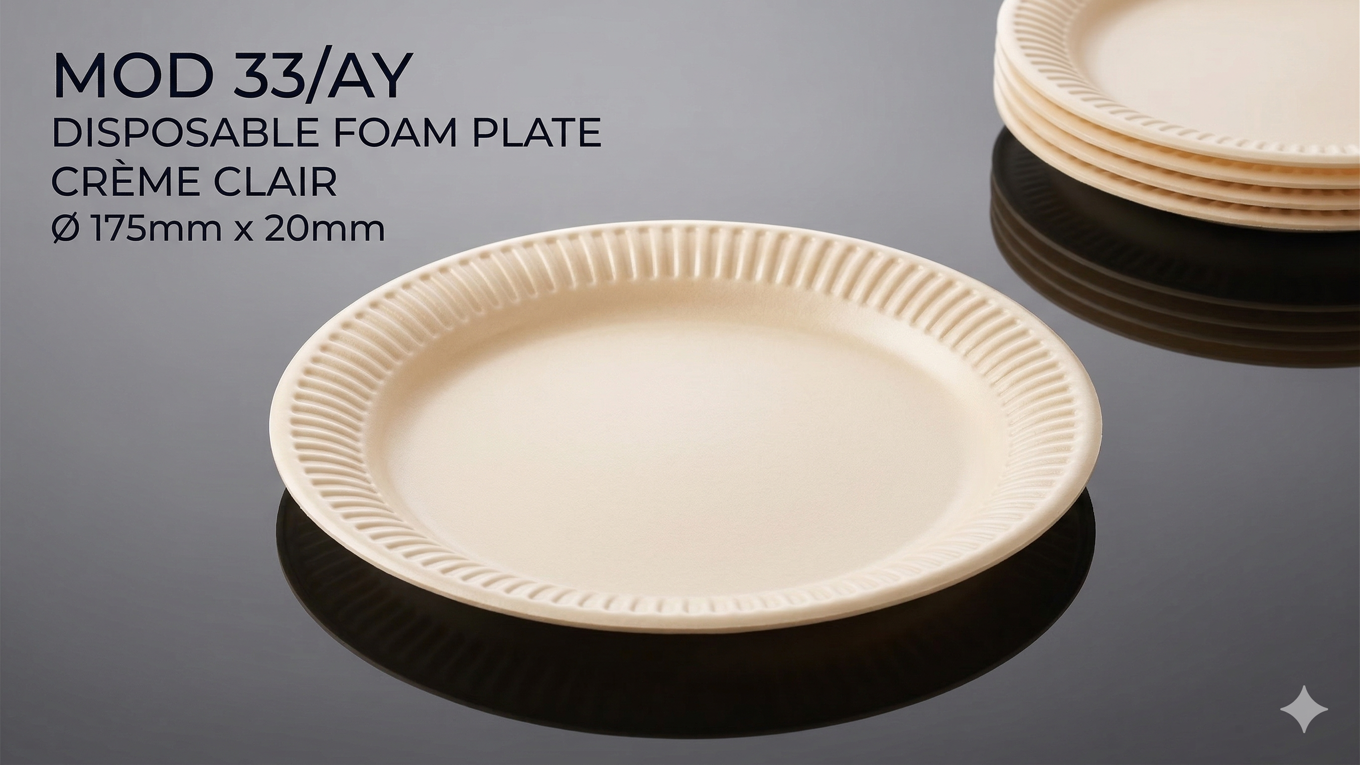 Assiette ronde creme clair