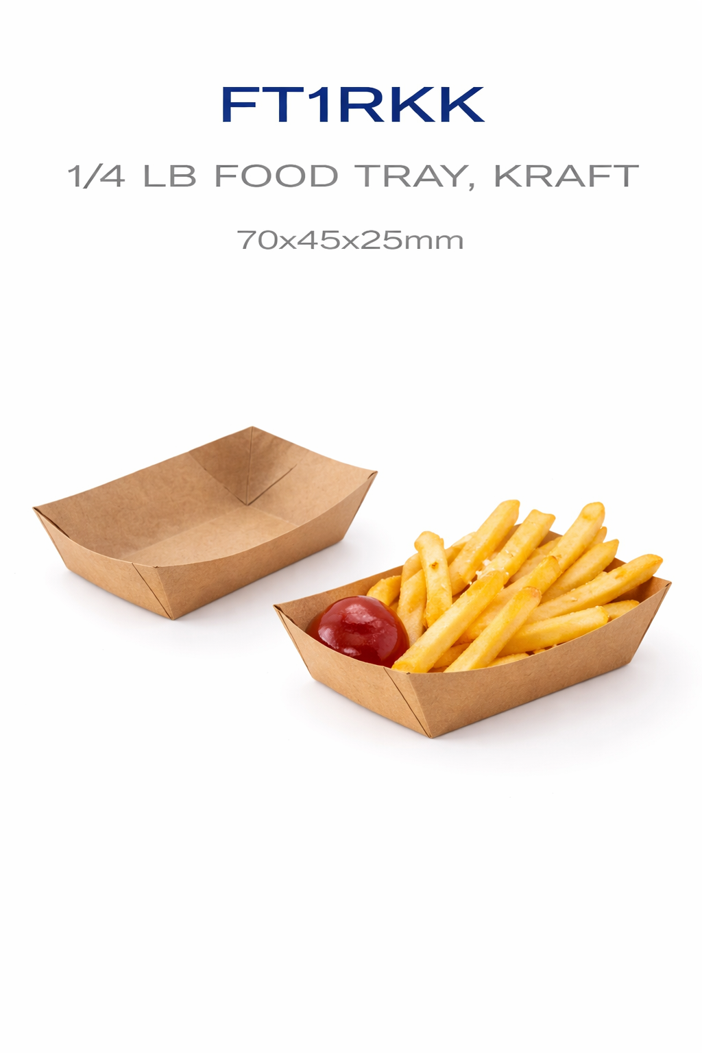 Petite barquette de service ouverte alimentaire (1/4 lb)