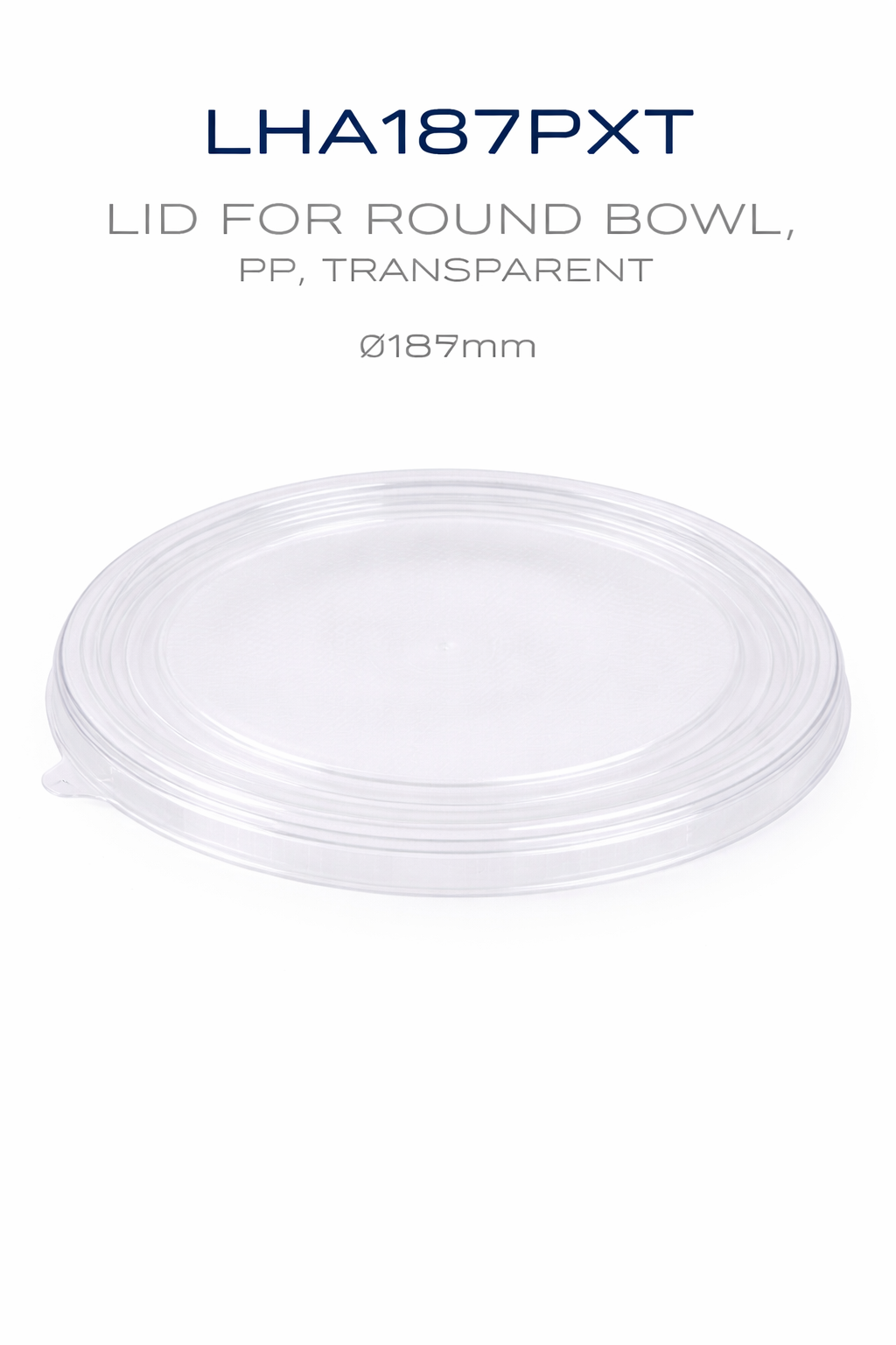 Couvercle transparent pour grand bol de 187mm