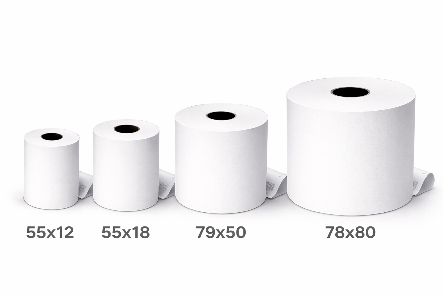 Rouleau thermique 78 mm x 50 m, 65 g/m², sans BPA, pour imprimantes de caisse